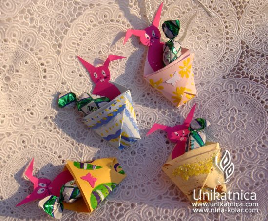 Velika noč - velikonočni zajčki v vrečki